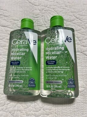 CeraVe Hydrating Micellar Water Ultra Gentle Cleanser 10 oz - 2pks
